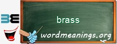 WordMeaning blackboard for brass